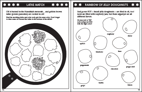 Hanukkah Coloring & Activity Book: Latke Match and Rainbow of Jelly Doughnuts