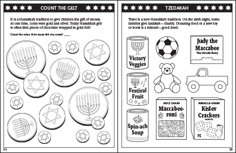 Hanukkah Coloring & Activity Book: Count the Gelt and Tzedakah