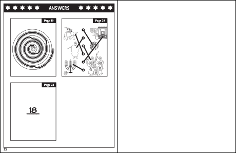 Hanukkah Coloring & Activity Book: Answers